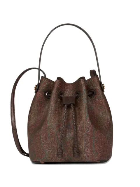 ETRO mini Arnica paisley bucket bag Brown WP1E009AA001
