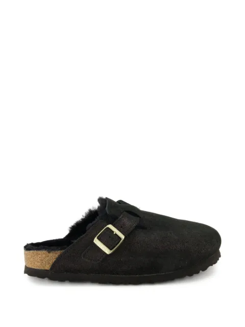 Birkenstock Boston shimmering buckle mules Black 1030303