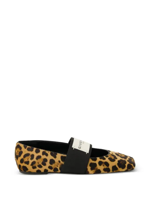 Givenchy Sliced Square leopard-print ballet flats Brown BE5010E2FY