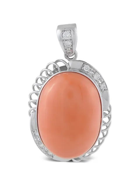 LB Exclusive diamond coral embellished pendant Silver MF34101525