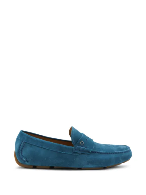 Ferragamo metal trim flat shoes Blue 789621
