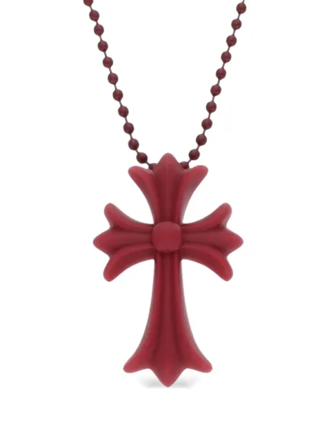 Chrome Hearts cross-pendant necklace Red CHRM0656