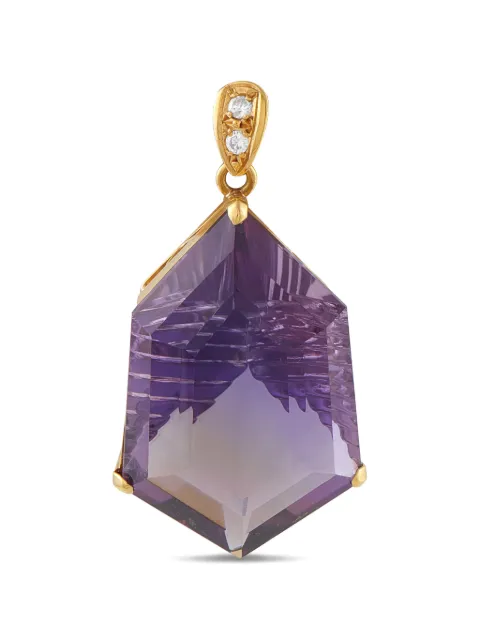 LB Exclusive 18K yellow-gold diamond and amethyst pendant Gold MF32101525