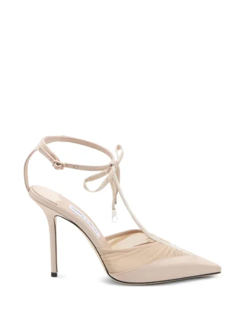 Jimmy Choo Afia mesh 100 pumps Neutrals AFIAMESH100DQR