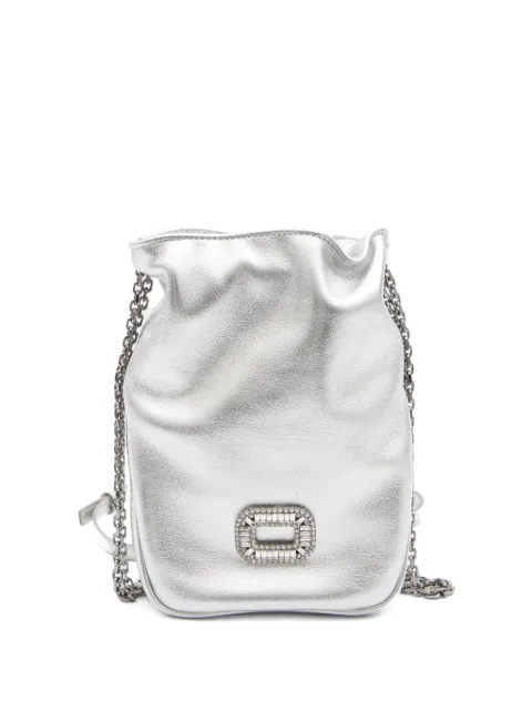Roger Vivier nano Pilgrim crystal-embellished cross body bag Silver RBWABDK0000L4Q