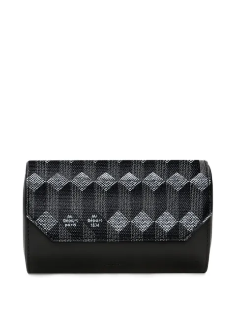 Au Départ geometric-print watch case Black TWAH014