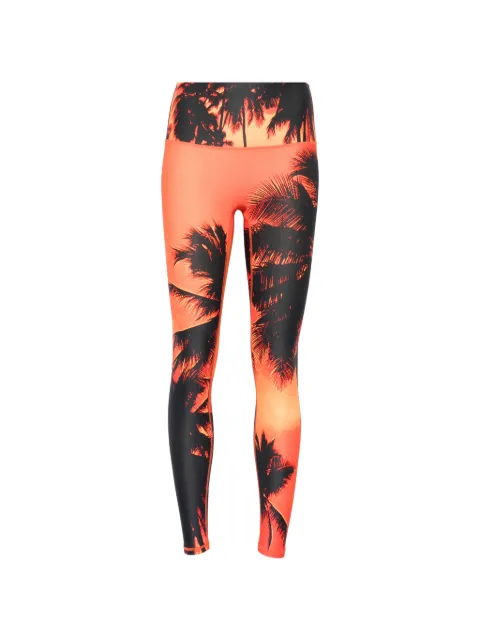 BLUE SKY INN palm-print performance leggings Orange BS2504LG101