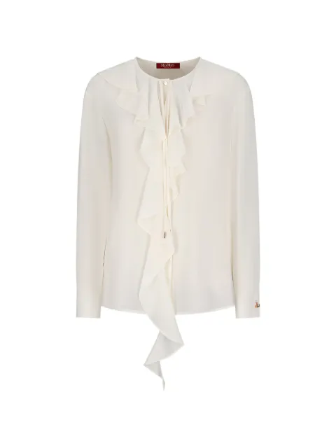 Max Mara ruffled blouse Neutrals 2616111031600
