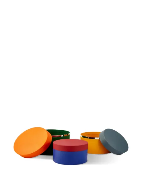 POLSPOTTEN round metal boxes (set of three) Blue 390300061