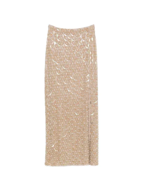 P.A.R.O.S.H. sequin-embellished maxi skirt Neutrals GOAD621565