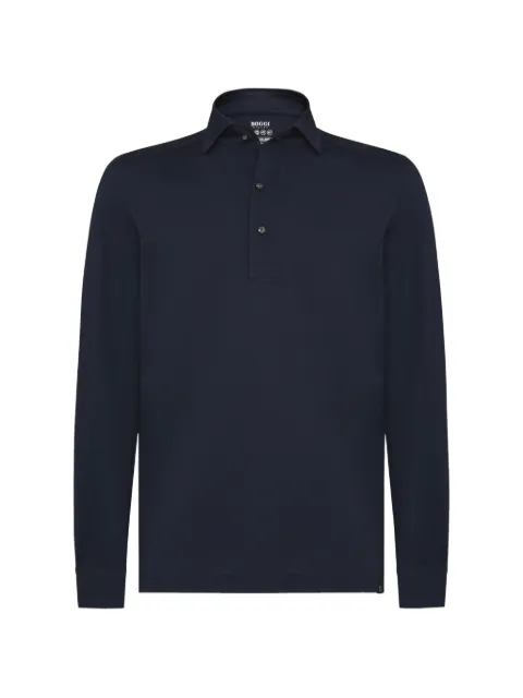 Boggi Milano bowling-collar polo shirt Blue BO23C001004