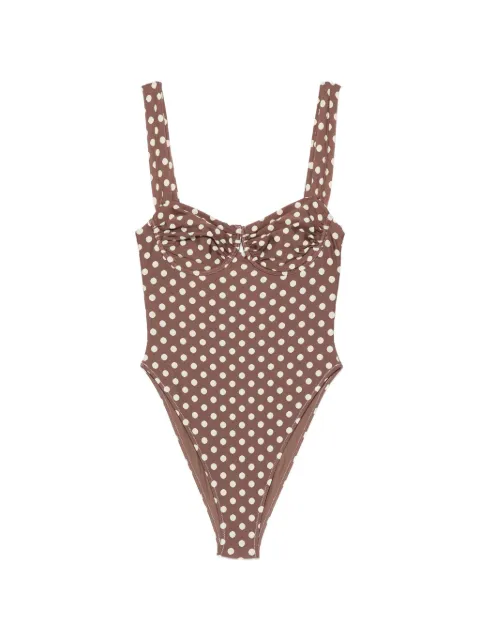MONTCE Vivian Bella polka dot swimsuit Brown OP280