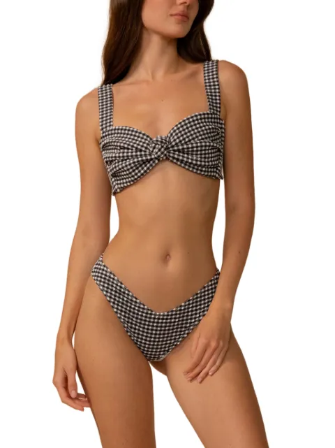MONTCE Hayden gingham bikini top Black BT1114