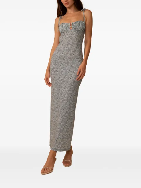 MONTCE floral-print petal maxi dress Blue MD142