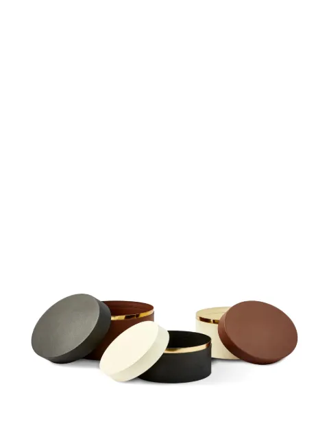 POLSPOTTEN round metal boxes (set of three) Black 390300091