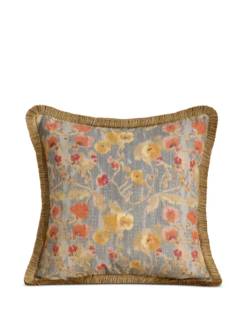 Soho Home Halsey floral fringed cushion Blue 78134886