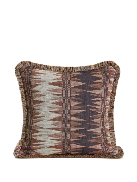 Soho Home Irving fringed square cushion Brown 78134824