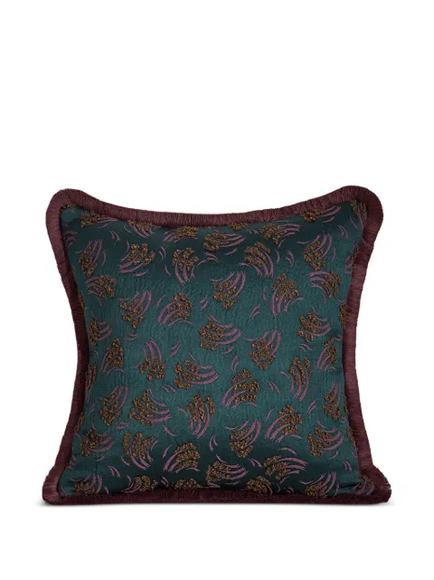 Soho Home Jago fringed square cushion Green 78134954
