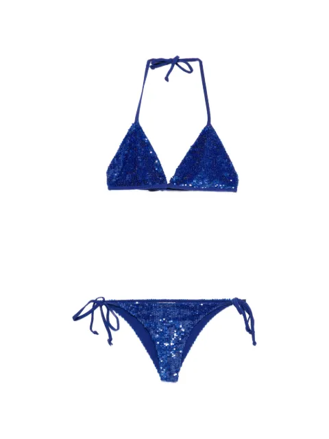 P.A.R.O.S.H. sequin-embellishment bikini set (set of two) Blue GONG26D005520