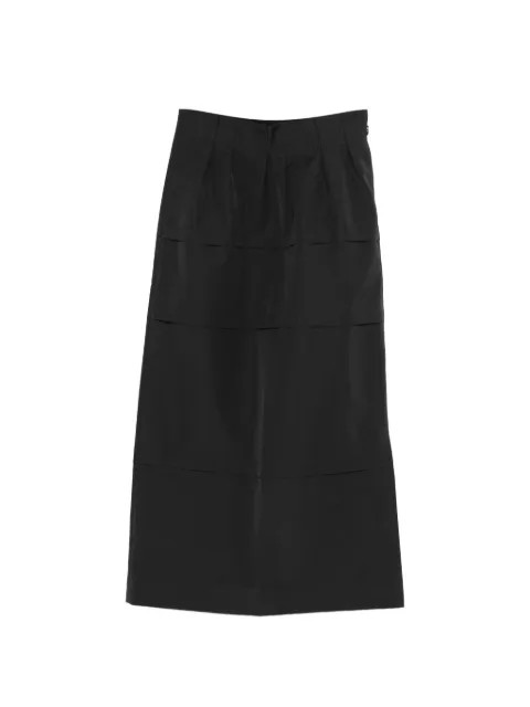 LITKOVSKA tiered midi skirt Black S03SS26