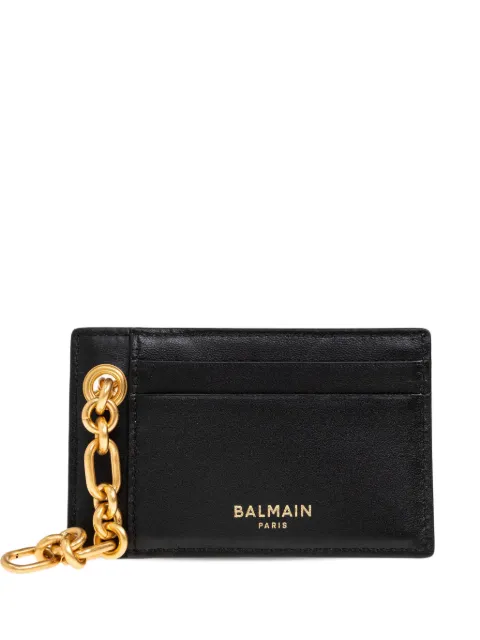 Balmain chain-detail card holder Black GM1MA093TJQO