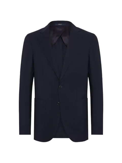 Boggi Milano plain wool blazer Blue BO23C002101