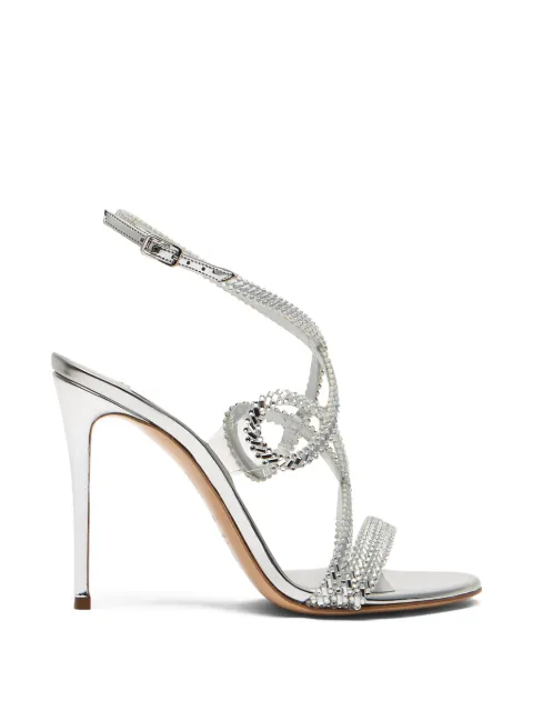 Casadei Josephine Julia embellished sandals Silver 1L439B1001C2952
