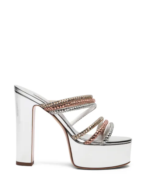 Casadei Patty Andromeda platform embellished sandals Silver 1M514B1301C2967