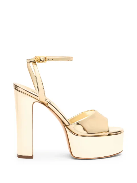 Casadei Patty platform ankle-strap sandals Gold 1L405A1301INTER