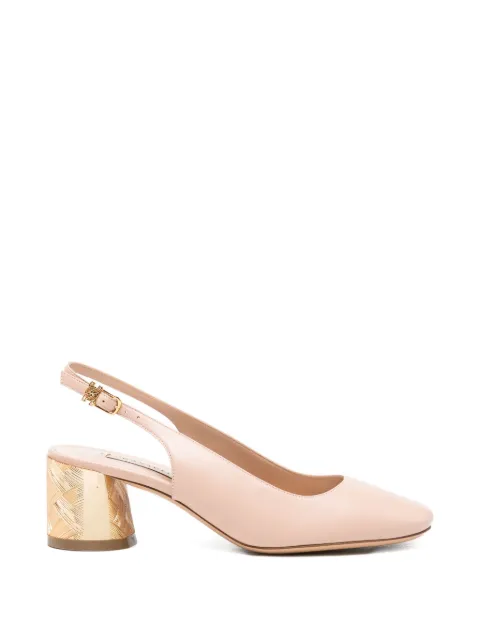 Casadei Minorca woven-block-heel slingback sandals Pink 1G683B0501C2961