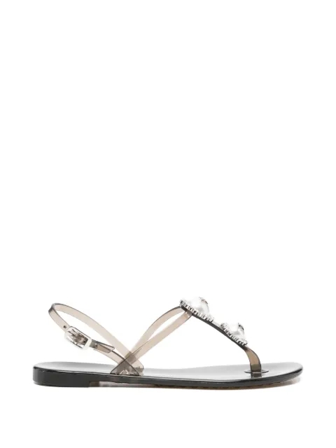 Casadei faux-pearl embellished sandals White 2Y271B0101BEAPE