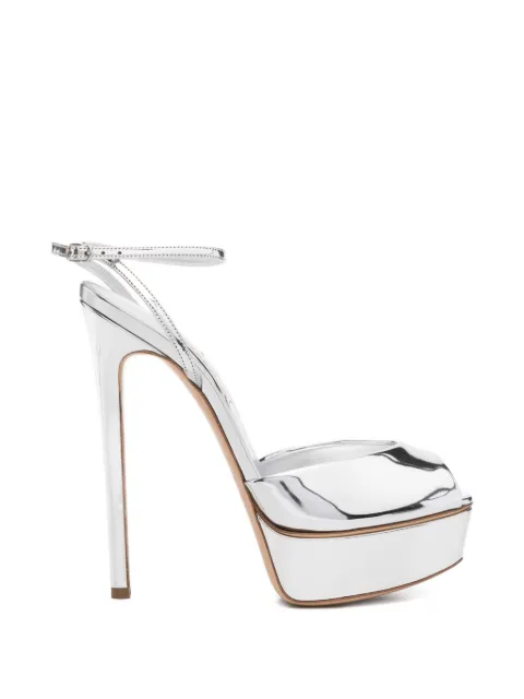 Casadei platform peep-toe heeled sandals Silver 1L091V1401INTER