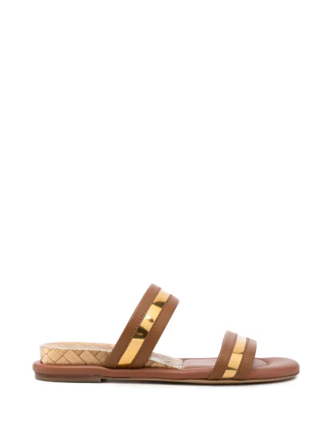 Casadei Florence metallic-trimmed leather sandals Brown 1M511B0201C2963