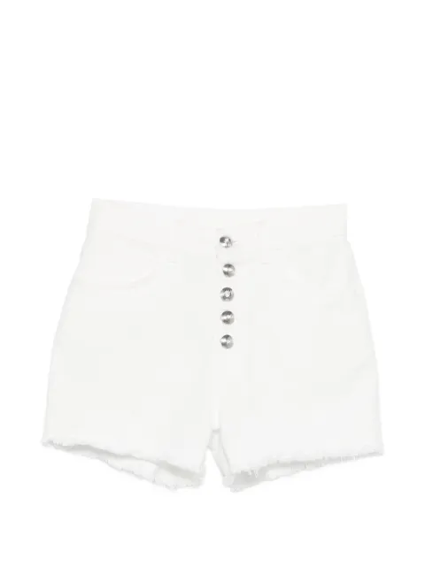 DONDUP button-fastening frayed shorts White DP686BBSE037DKPT001