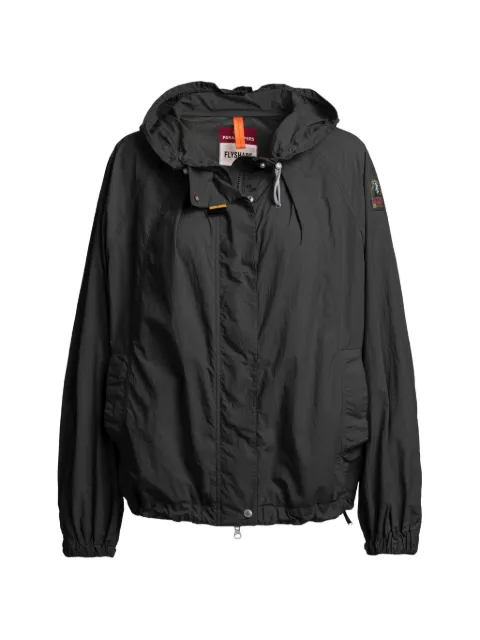Parajumpers logo-patch hooded jacket Black 26SMPWJKFS32P68