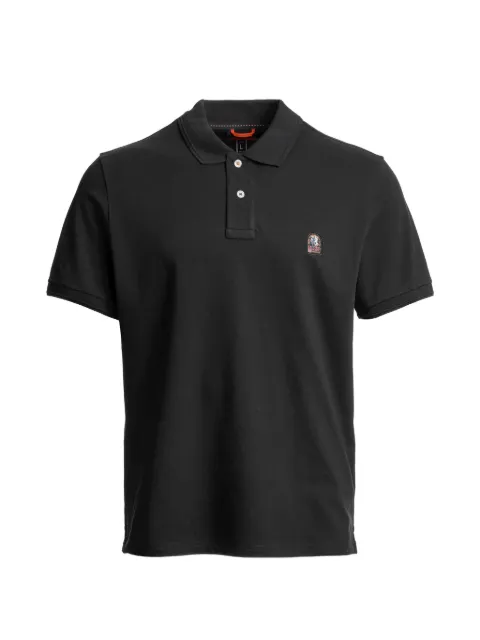 Parajumpers logo-patch polo shirt Black 26SMPMPOEK01P12