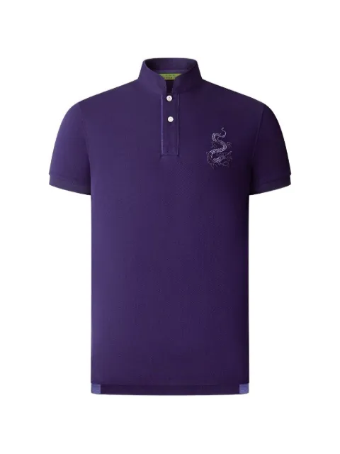 Shanghai Tang dragon cotton polo shirt Purple Z3MRG514PU