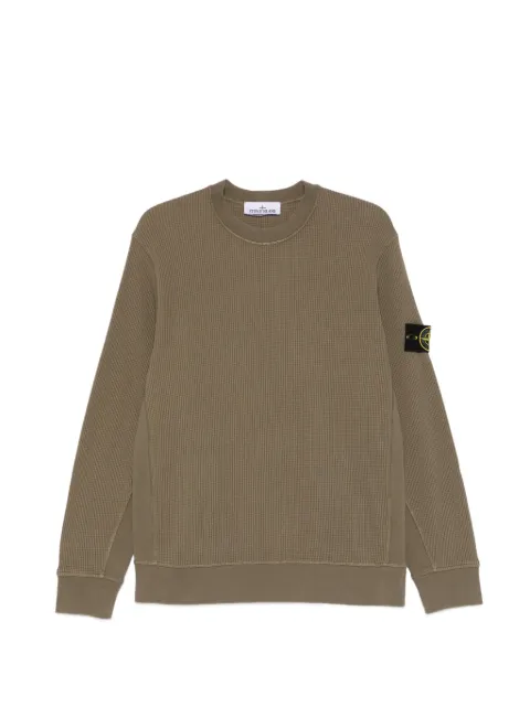 Stone Island waffle-knit patch sweatshirt Green L1S156100056S0044