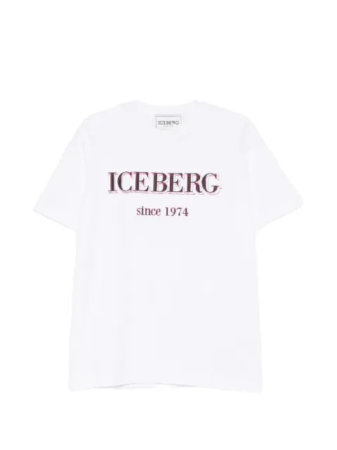 Iceberg logo-embroidered cotton T-shirt White F014627A