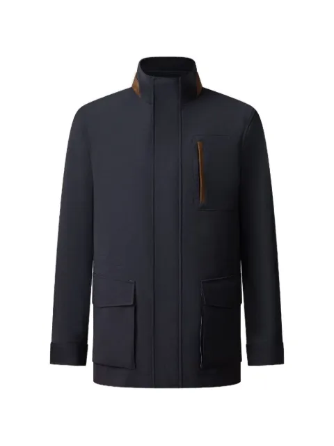 Shanghai Tang panelled tang jacket Blue Z2MRO108CW