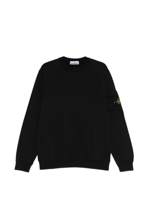 Stone Island 6100019 cotton fleece sweatshirt Black L1S156100019S0410