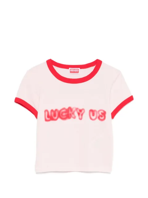 Kenzo print-detail T-shirt Pink FG52TS0124SK