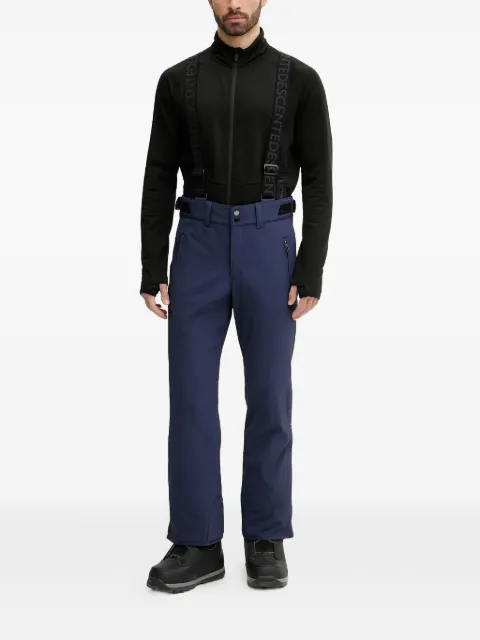DESCENTE suspenders zip-pockets ski trousers Blue DW5FLP01MU