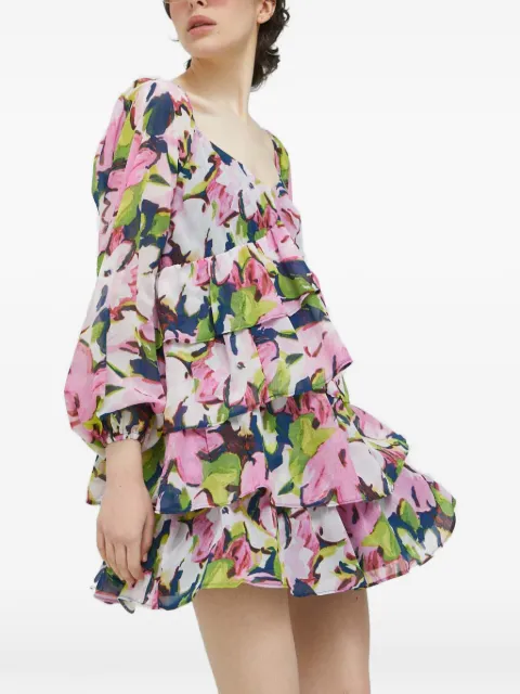 Abercrombie & Fitch floral-print tiered mini dress Pink KI1593011206