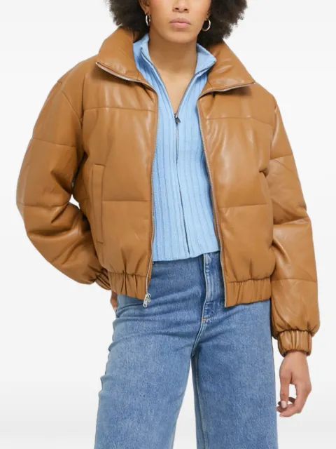 Abercrombie & Fitch zip padded jacket Brown KI1442083410