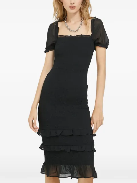 Abercrombie & Fitch square-neck midi dress Black KI1592541900