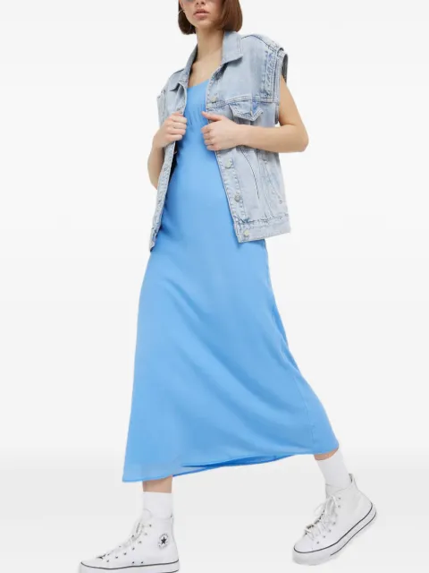 Abercrombie & Fitch gathered-sleeve maxi dress Blue KI1593184255