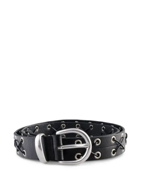 Molebo eyelet leather belt Black M2431CV001