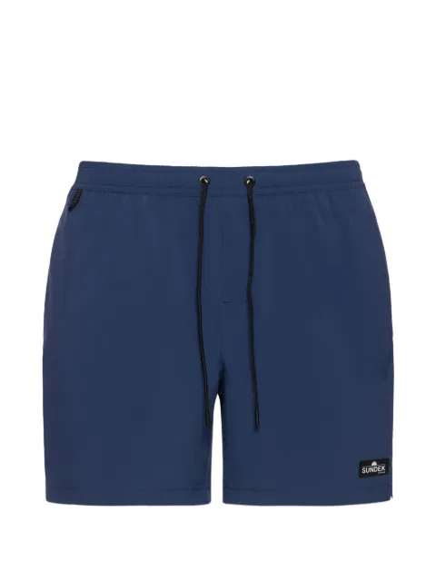 Sundek striped-detail elasticated swim shorts Blue M597BDP7700