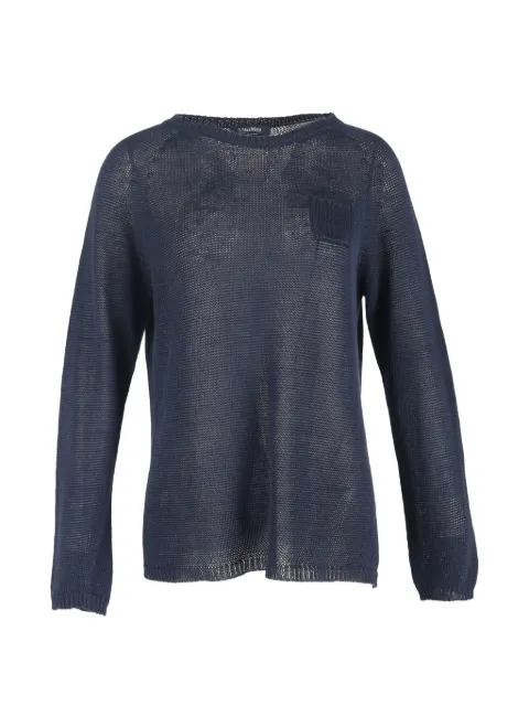 'S Max Mara cotton patch-pocket sweater Blue NAPPUGBCL613446W